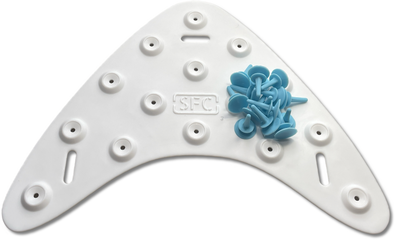 Fly Line Mat-20" (White/Aqua)