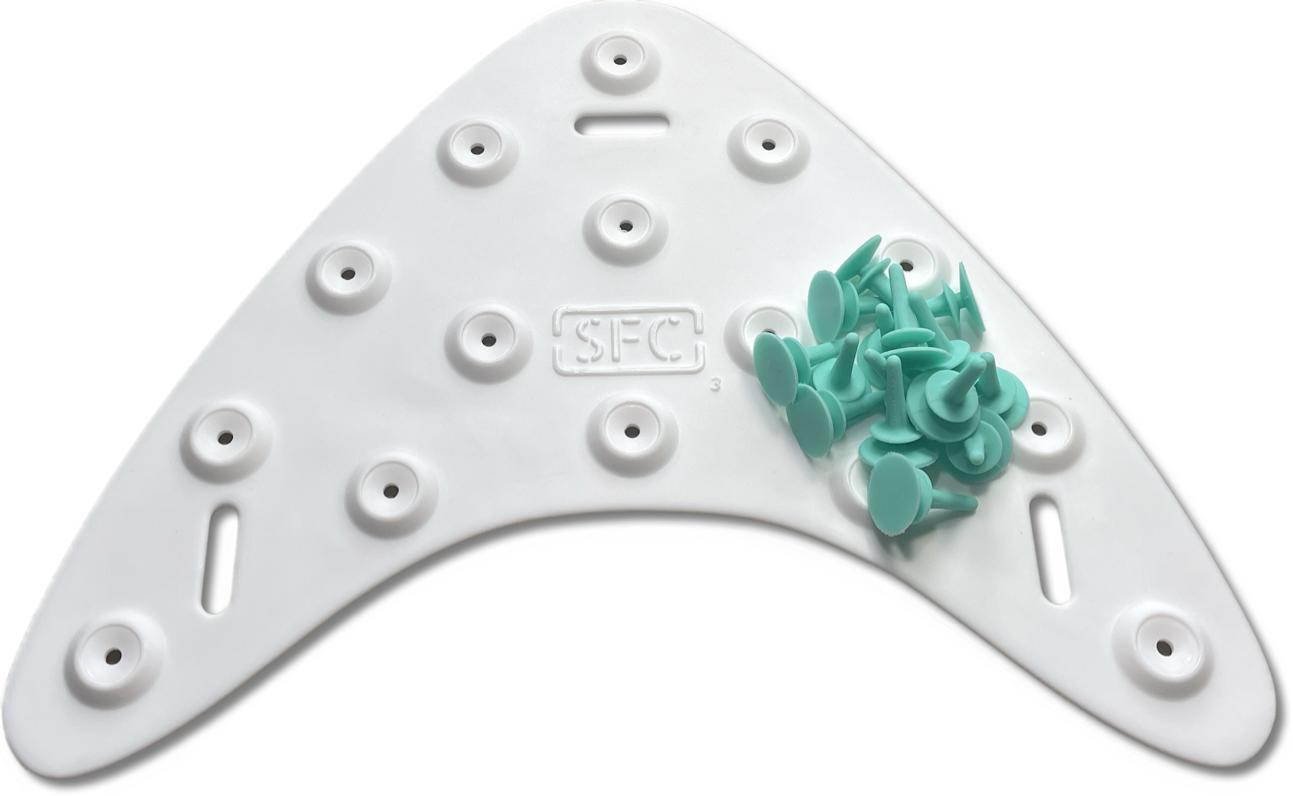 Fly Line Mat-20" (White/Seafoam)