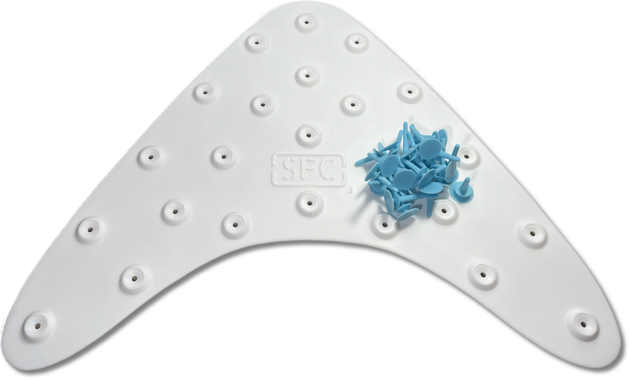 Fly Line Mat-30" (White/Aqua)