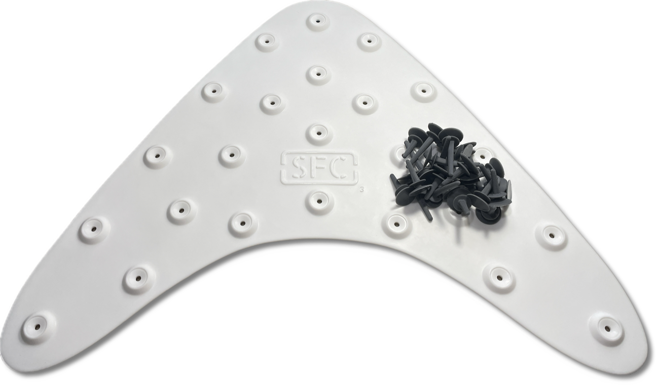 Fly Line Mat-30" (White/Slate)
