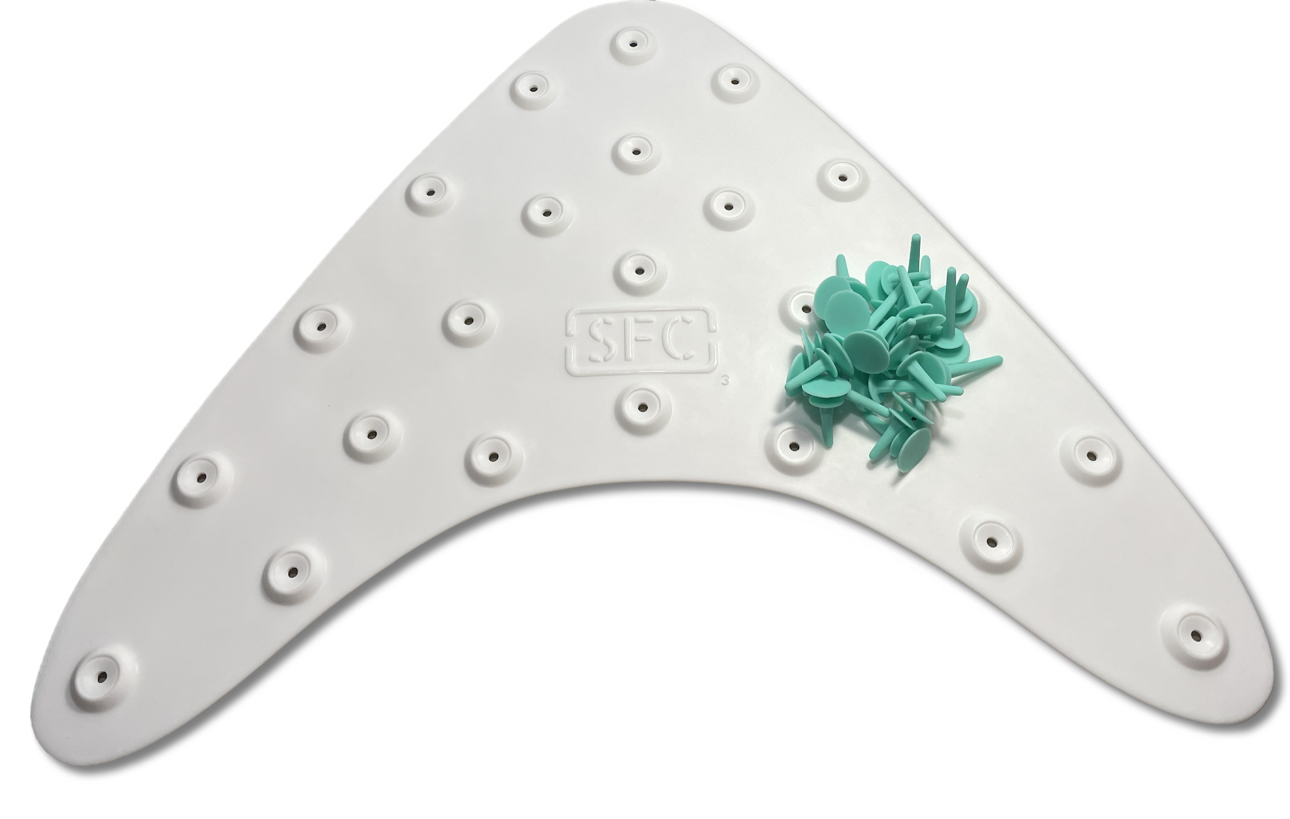Fly Line Mat-30" (White/Seafoam)